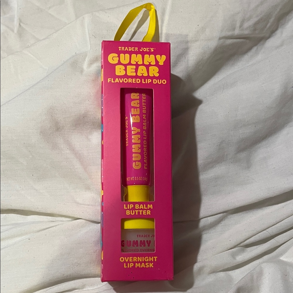 Trader Joe's Gummy Bear Flavored Lip Duo - Pink and Yellow
